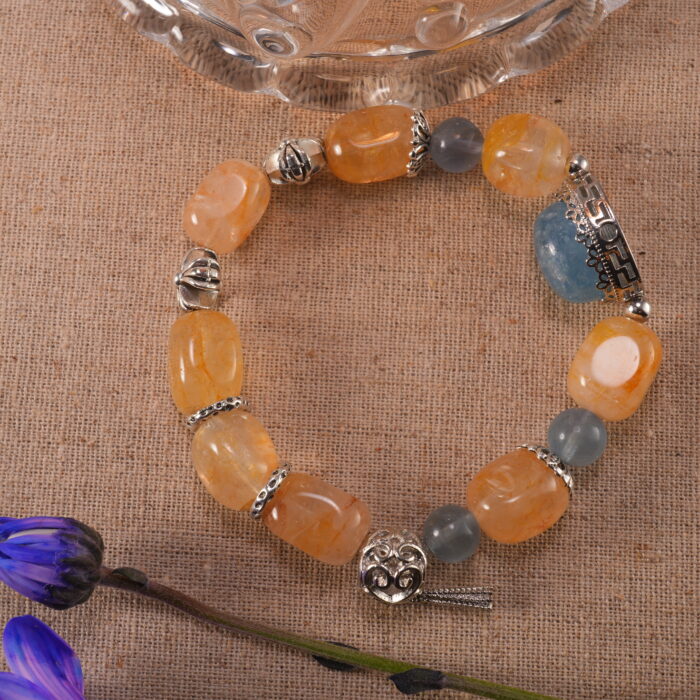 Aquamarine Chalcedony Bracelet in Nature – Gentle Energy Jewelry