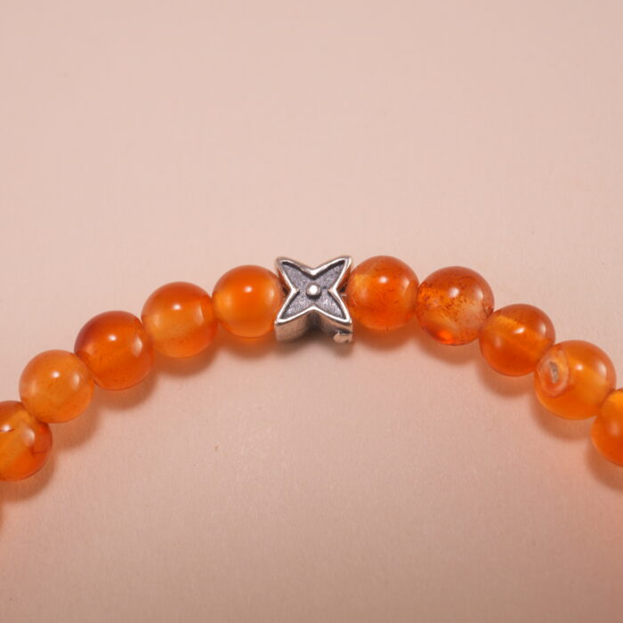 Close-up of Polished Agate Gemstone Beads – Gemstone Bracelet Details