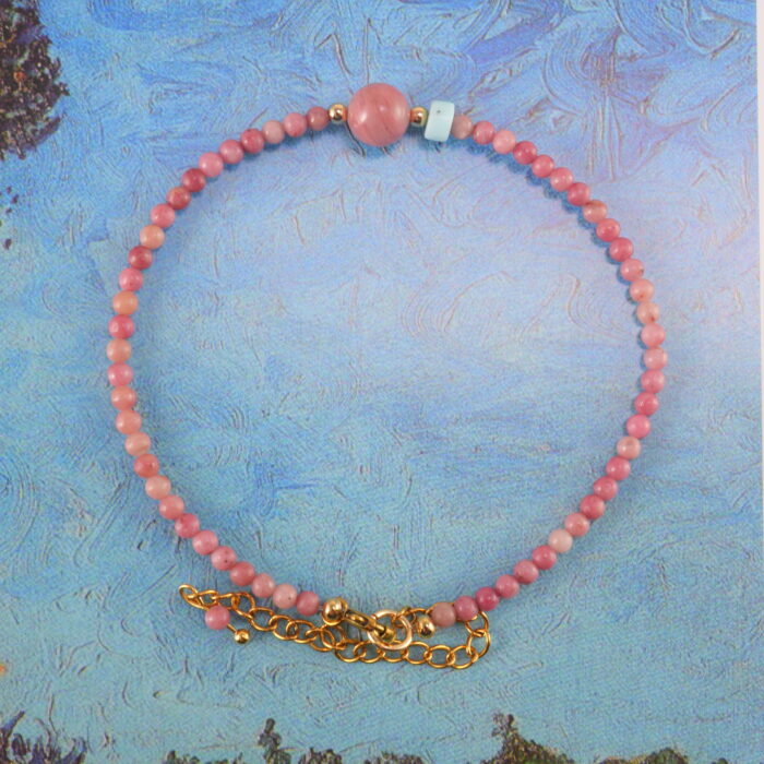 Romantic gemstone bracelet in a minimal lifestyle setting