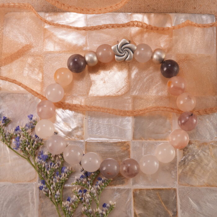 Aventurine bracelet in natural light with soft backdrop.