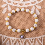 Howlite bracelet in natural light with clean white tones.